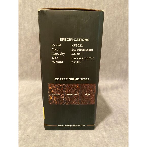 Kaffe Electric Burr Coffee Beans Grinder Stainless Steel Multiple Size S… - Picture 2 of 4